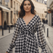 Rochie Maxi Lejeră cu Decolteu în V - OK Lux. All rights reserved. - Dresses -