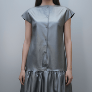 Rochie Metalizată cu Decolteu în V, Petrecută și Cordon - OK Lux. All rights reserved. - Dresses - 