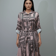 Rochie Tip Cămașă cu Nasturi și Cordon în Talie - OK Lux. All rights reserved. - Dresses - 