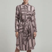 Rochie Tip Cămașă cu Nasturi și Cordon în Talie - OK Lux. All rights reserved. - Dresses - 