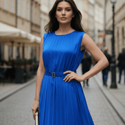 Rochie Vascoză cu Cordon în Talie - OK Lux. All rights reserved. - Dresses - 