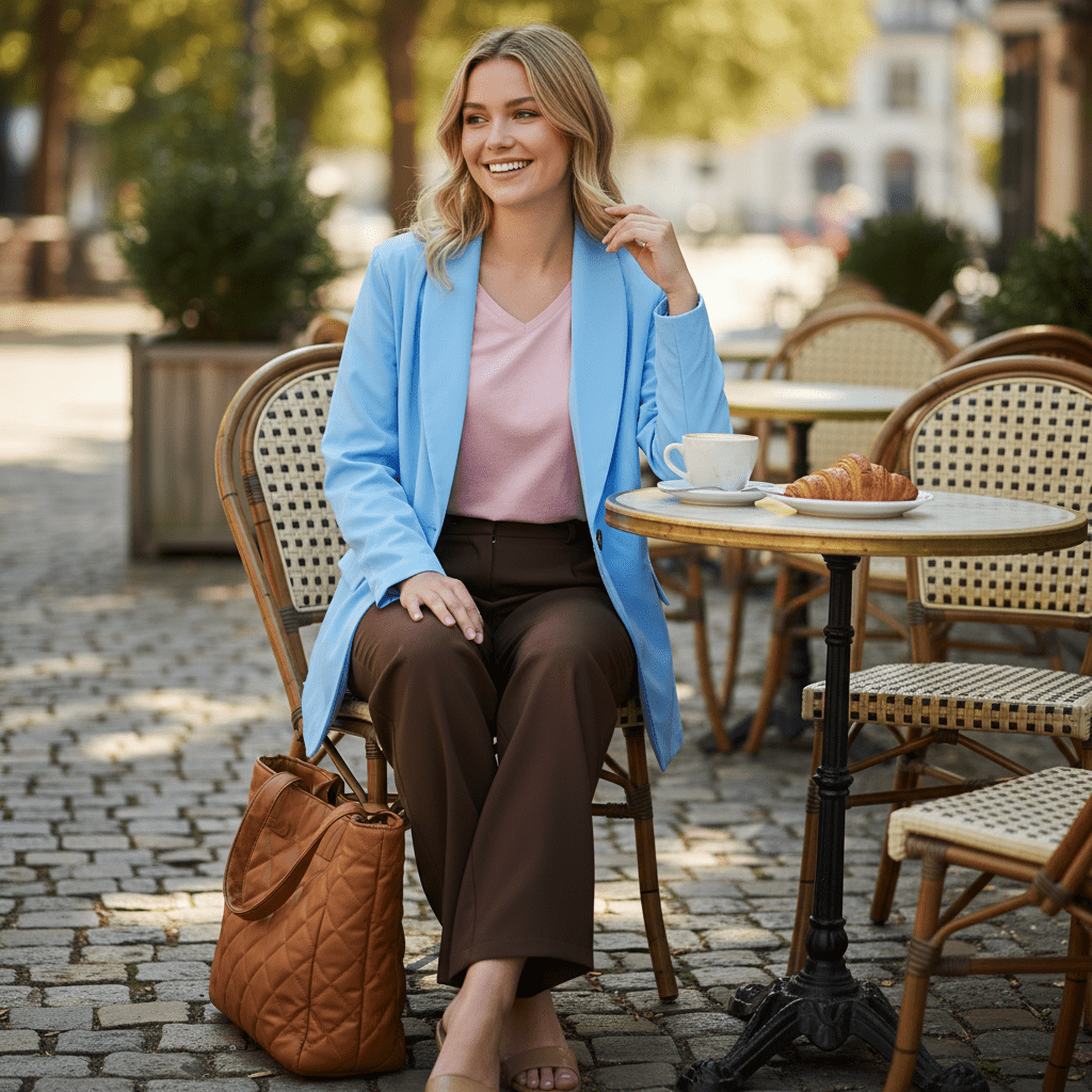 Sacou baby blue, croială lejeră - OK Lux. All rights reserved. - Tuxedos - BABY BLUE - 