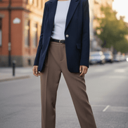 Sacou bleumarin oversize, stil relaxat - OK Lux. All rights reserved. - Tuxedos - NAVY BLUE - 