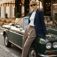 Sacou bleumarin oversize, stil relaxat - OK Lux. All rights reserved. - Tuxedos - NAVY BLUE - 