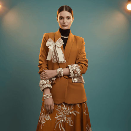 Sacou cu Decoruri din Perle și Paiete – Design Laura Stoica - OK Lux. All rights reserved. - Sacouri - 