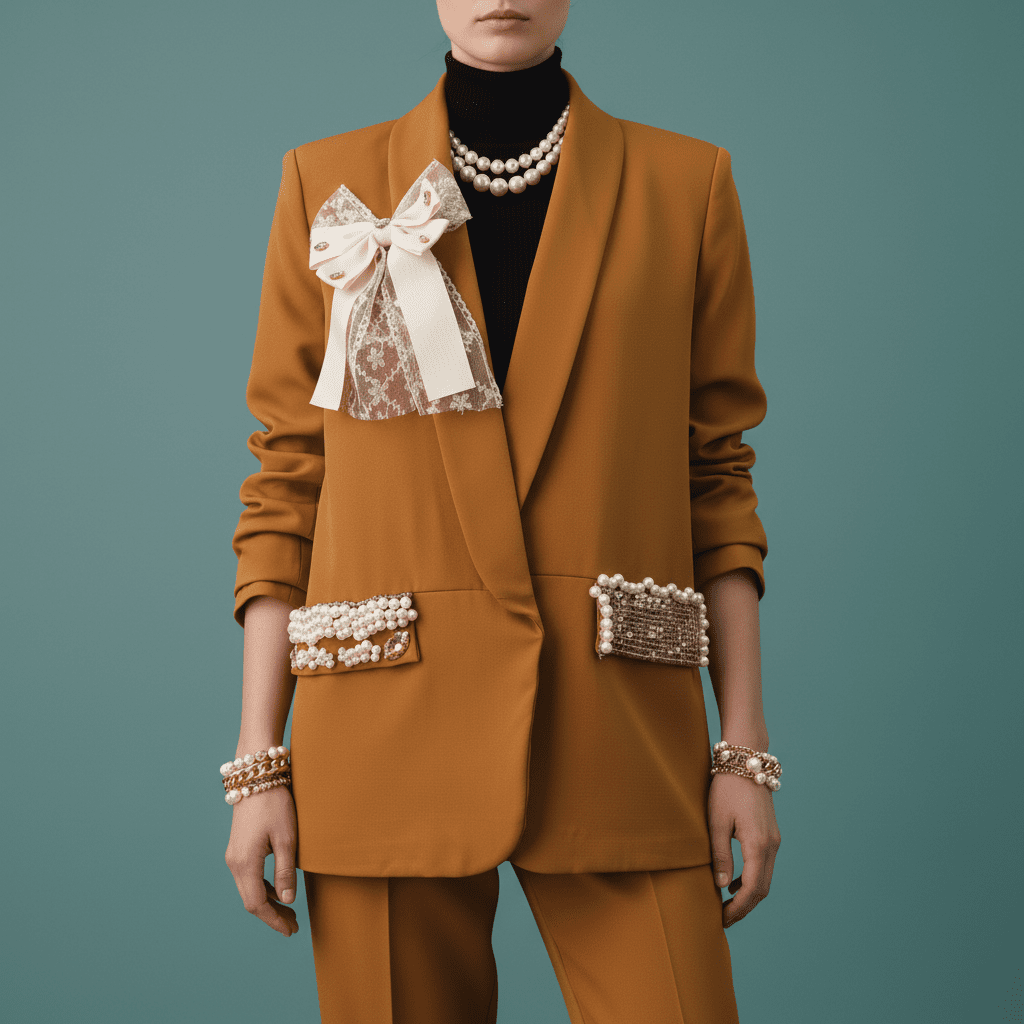 Sacou cu Decoruri din Perle și Paiete – Design Laura Stoica - OK Lux. All rights reserved. - Sacouri - 