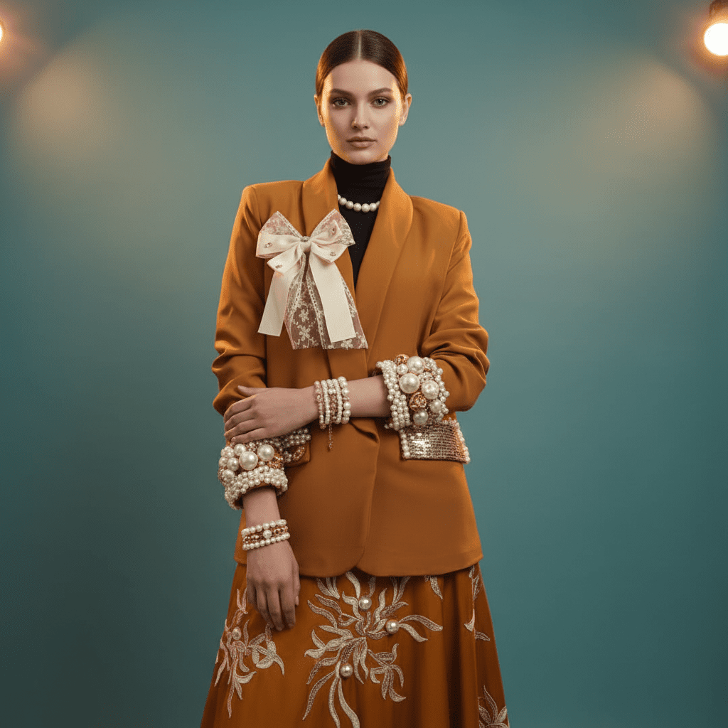 Sacou cu Decoruri din Perle și Paiete – Design Laura Stoica - OK Lux. All rights reserved. - Sacouri - 