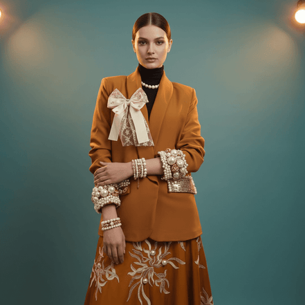 Sacou cu Decoruri din Perle și Paiete – Design Laura Stoica - OK Lux. All rights reserved. - Sacouri - 