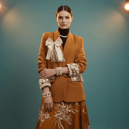 Sacou cu Decoruri din Perle și Paiete – Design Laura Stoica - OK Lux. All rights reserved. - Sacouri - 