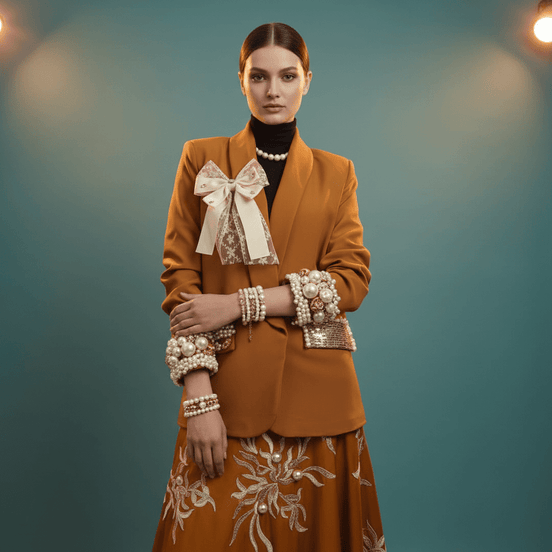 Sacou cu Decoruri din Perle și Paiete – Design Laura Stoica - OK Lux. All rights reserved. - Sacouri - 