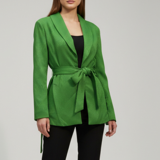 Sacou eco piele verde cu glugă - OK Lux. All rights reserved. - Tuxedos - GREEN - 