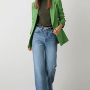 Sacou eco piele verde cu glugă - OK Lux. All rights reserved. - Tuxedos - GREEN - 