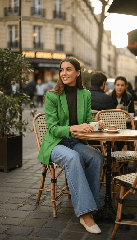 Sacou eco piele verde cu glugă - OK Lux. All rights reserved. - Tuxedos - GREEN - 