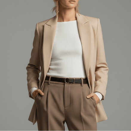 Sacou elegant bej cu croială clasică - OK Lux. All rights reserved. - Tuxedos - BEIGE - 