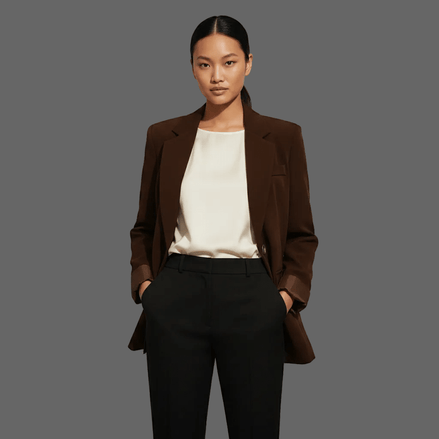 Sacou elegant, croială impecabilă - OK Lux. All rights reserved. - Tuxedos - BROWN - 