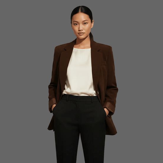 Sacou elegant, croială impecabilă - OK Lux. All rights reserved. - Tuxedos - BROWN - 