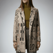 Sacou elegant cu imprimeu grafic si croiala dreapta - OK Lux. All rights reserved. - Jackets - 