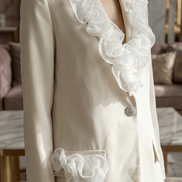 Sacou elegant ivory cu aplicatii manuale din dantela - OK Lux. All rights reserved. - Tuxedos - 