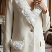 Sacou elegant ivory cu aplicatii manuale din dantela - OK Lux. All rights reserved. - Tuxedos - 