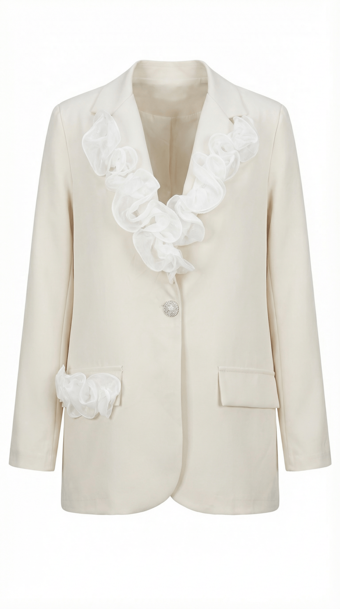 Sacou elegant ivory cu aplicatii manuale din dantela - OK Lux. All rights reserved. - Tuxedos - 