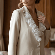 Sacou elegant ivory cu aplicatii manuale din dantela - OK Lux. All rights reserved. - Tuxedos - 