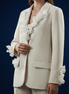 Sacou Elegant Ivory cu Aplicații Manuale din Dantelă - Croială Structurată - OK Lux. All rights reserved. - Tuxedos - 