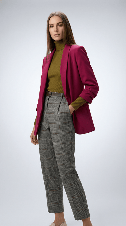 Sacou elegant mov cu buzunare - OK Lux. All rights reserved. - Shirts - PURPLE - TA;LIE UNICA BUST 100 CM LUNGIME 70 CM. SE POTRIVESTE PENTRU MASURILE S/M/L - 