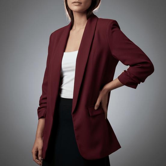 Sacou elegant mov cu buzunare - OK Lux. All rights reserved. - Shirts - PURPLE - TA;LIE UNICA BUST 100 CM LUNGIME 70 CM. SE POTRIVESTE PENTRU MASURILE S/M/L - 