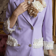 Sacou lila structurat cu aplicații florale și detalii decorative - OK Lux. All rights reserved. - Tuxedos - 