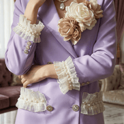 Sacou lila structurat cu aplicații florale și detalii decorative - OK Lux. All rights reserved. - Tuxedos - 