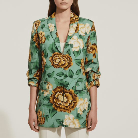 Sacou modern verde mentă cu talie unica - OK Lux. All rights reserved. - Tuxedos - MINT GREEN - 