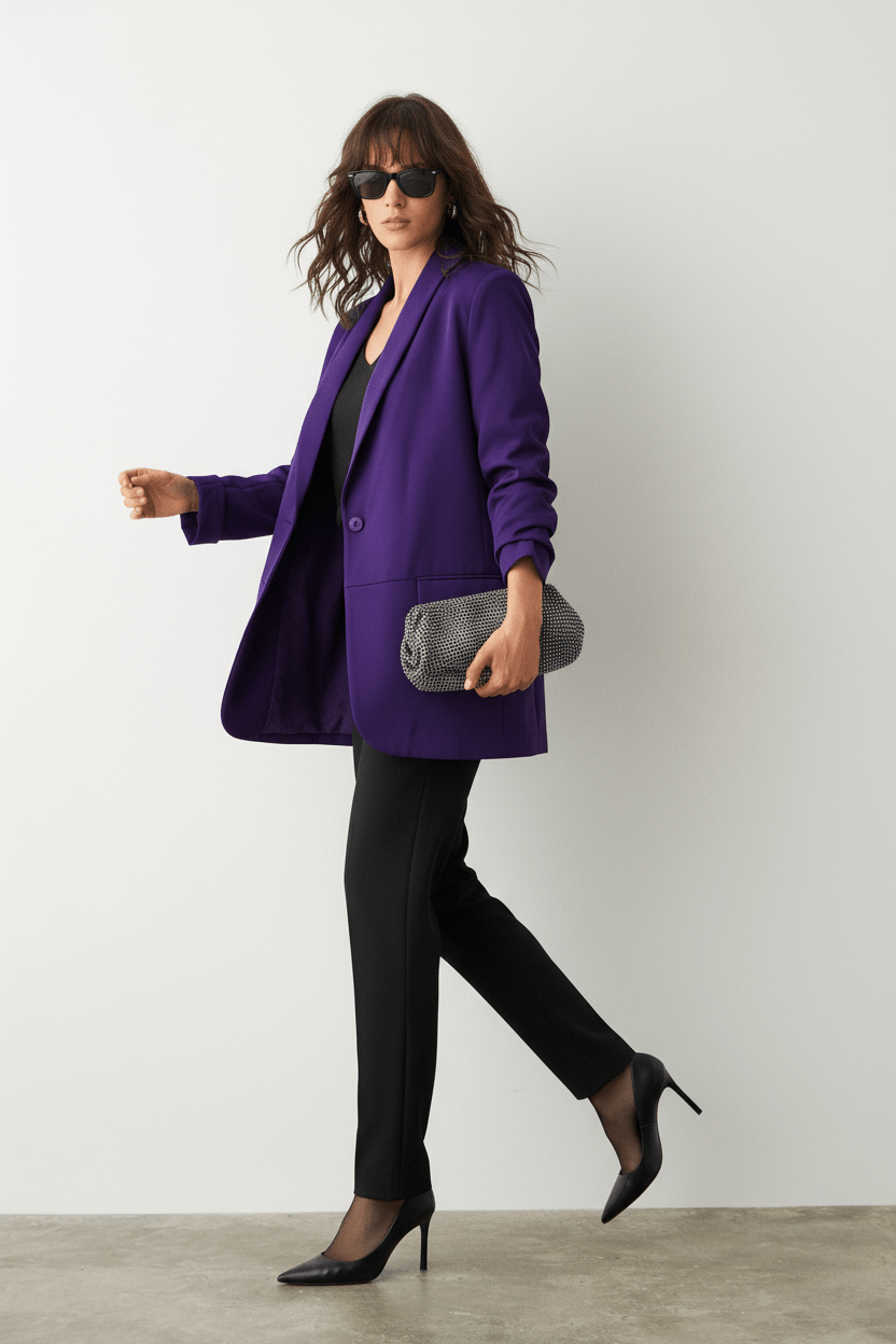 Sacou mov cardinal, croială atemporală - OK Lux. All rights reserved. - Tuxedos - CARDINAL PURPLE - 