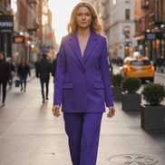 Sacou mov cu cordon, croială lejeră - OK Lux. All rights reserved. - Tuxedos - PURPLE - 