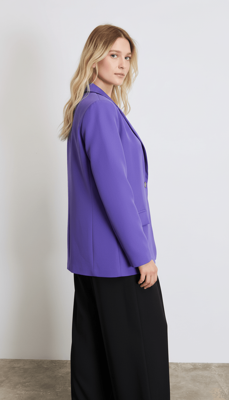 Sacou mov cu cordon, croială lejeră - OK Lux. All rights reserved. - Tuxedos - PURPLE - 