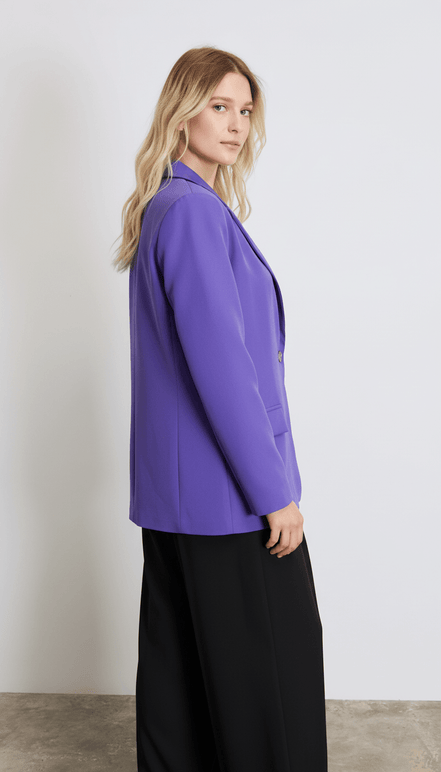 Sacou mov cu cordon, croială lejeră - OK Lux. All rights reserved. - Tuxedos - PURPLE - 