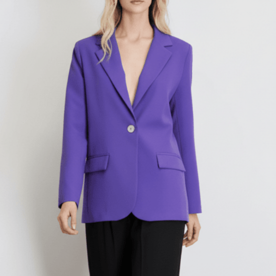 Sacou mov cu cordon, croială lejeră - OK Lux. All rights reserved. - Tuxedos - PURPLE - 