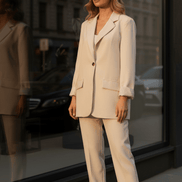 Sacou oversize alb, modern și lejer - OK Lux. All rights reserved. - Tuxedos - BEIGE - 