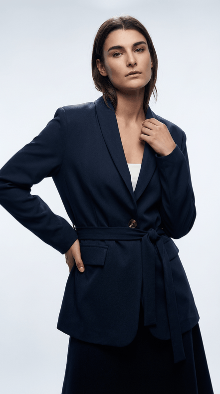 Sacou oversize bleumarin elegant - OK Lux. All rights reserved. - Tuxedos - NAVY BLUE - 