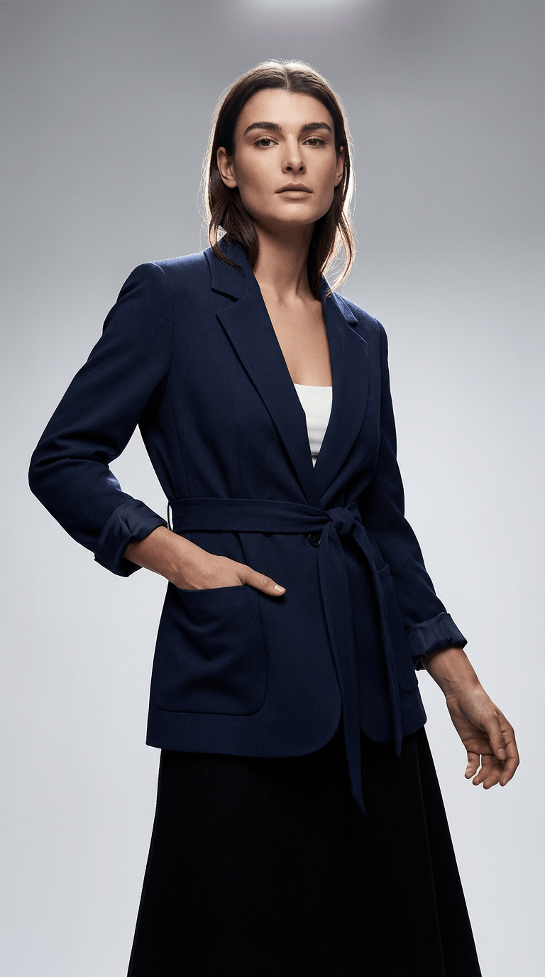 Sacou oversize bleumarin elegant - OK Lux. All rights reserved. - Tuxedos - NAVY BLUE - 