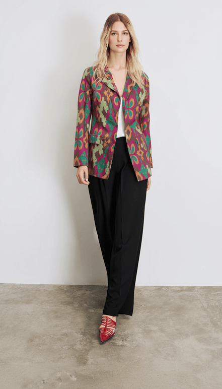 Sacou oversize maro ciocolatiu, nuanță caldă - OK Lux. All rights reserved. - Tuxedos - CHOCOLATE BROWN - 