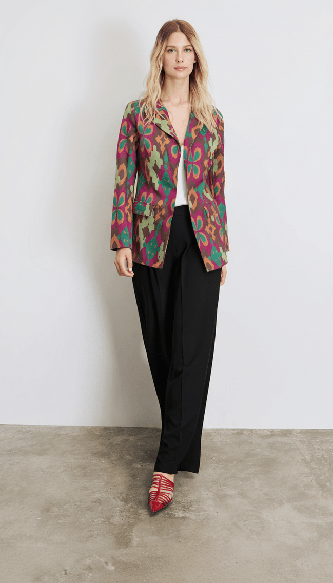 Sacou oversize maro ciocolatiu, nuanță caldă - OK Lux. All rights reserved. - Tuxedos - CHOCOLATE BROWN - 