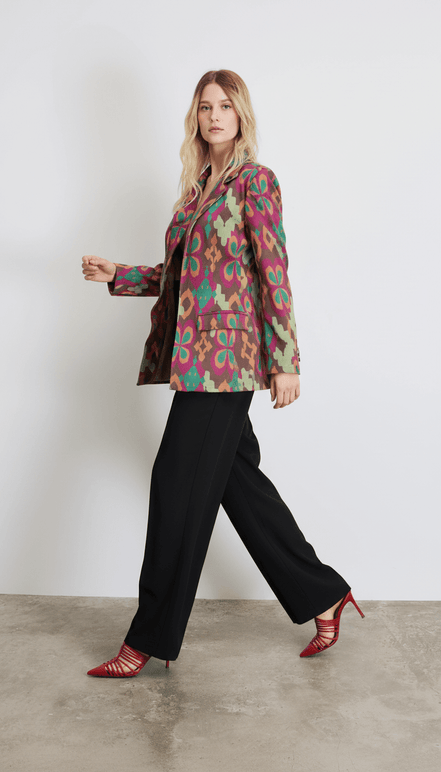 Sacou oversize maro ciocolatiu, nuanță caldă - OK Lux. All rights reserved. - Tuxedos - CHOCOLATE BROWN - 