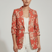 Sacou roz cu imprimeu floral - OK Lux. All rights reserved. - Dresses - PINK - 