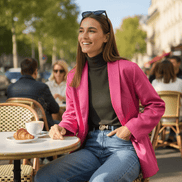 Sacou roz elegant cu cordon - OK Lux. All rights reserved. - Tuxedos - PINK - 