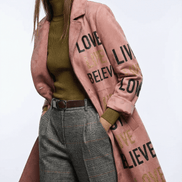 Sacou statement cu imprimeu grafic - OK Lux. All rights reserved. - Jackets - 