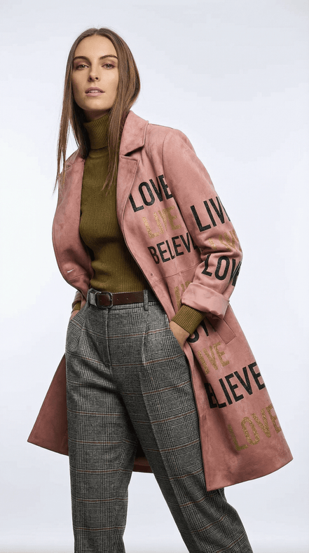 Sacou statement cu imprimeu grafic - OK Lux. All rights reserved. - Jackets - 