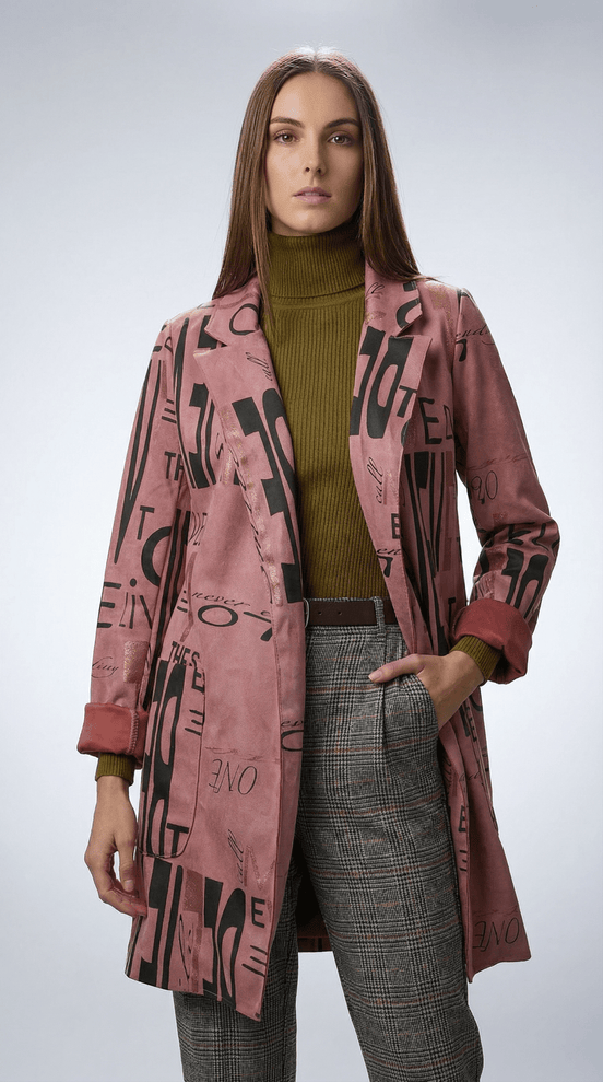 Sacou statement cu imprimeu grafic - OK Lux. All rights reserved. - Jackets - 