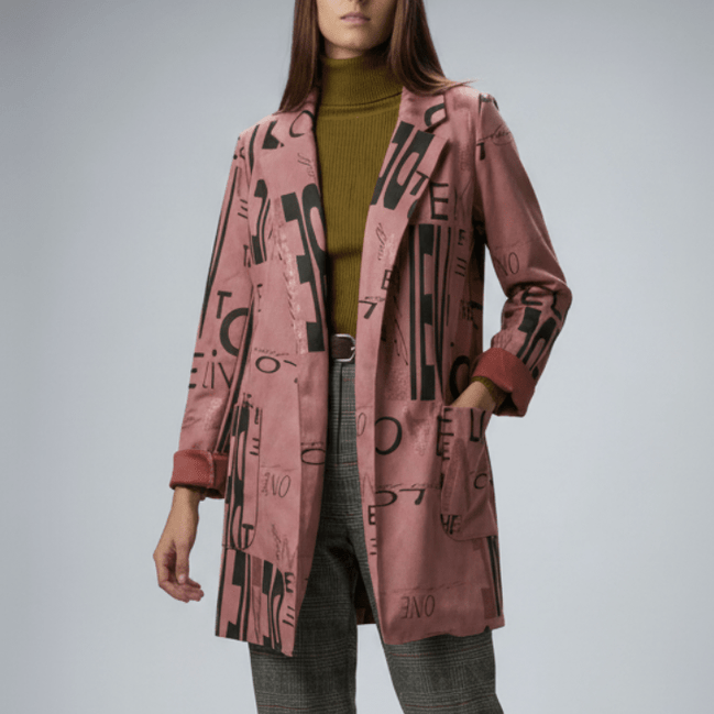 Sacou statement cu imprimeu grafic - OK Lux. All rights reserved. - Jackets - 