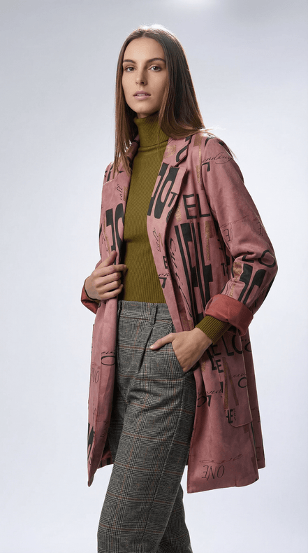 Sacou statement cu imprimeu grafic - OK Lux. All rights reserved. - Jackets - 