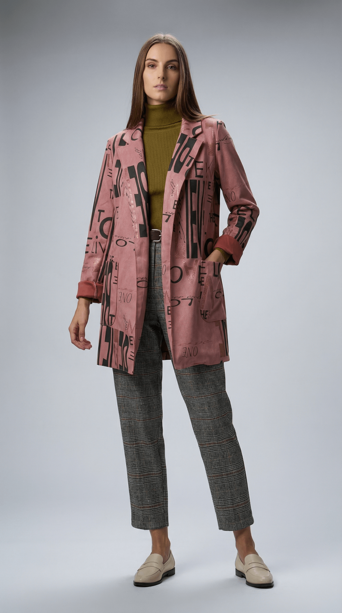 Sacou statement cu imprimeu grafic - OK Lux. All rights reserved. - Jackets - 